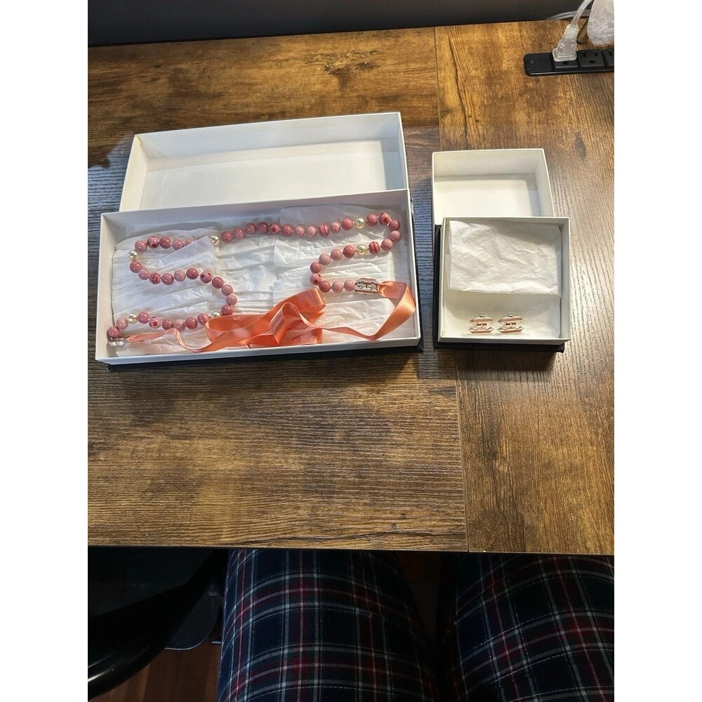 Vintage Chanel Jewerly and Earings Pink (From Store in Paris 2005) - Picture 5 of 9